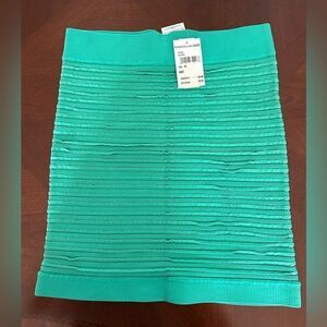 BCBGENERATION Girls bodycon stretchy mini green skirt size Large NWT